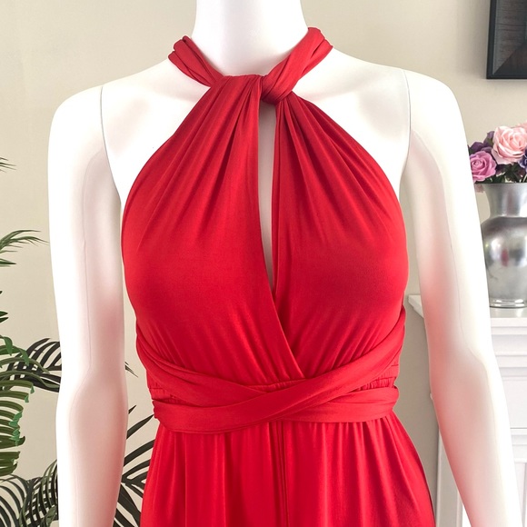 Infinity Long Jumpsuit in Red - Picture 3 of 7